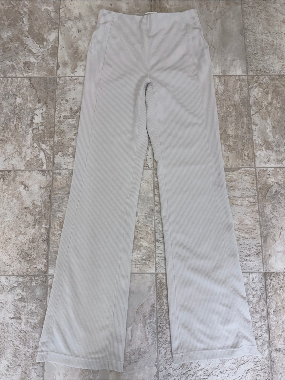 lululemon athletica Ribbed Wide-Leg Pants in Off-White